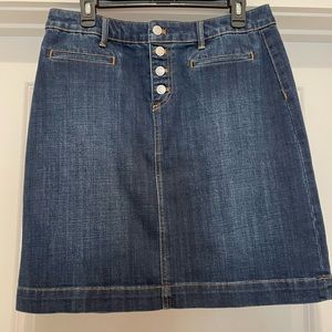 Talbots, size 10, worn once, denim mini skirt